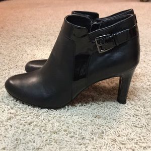 Brand New Black Bandolino Leather Ankle Boots